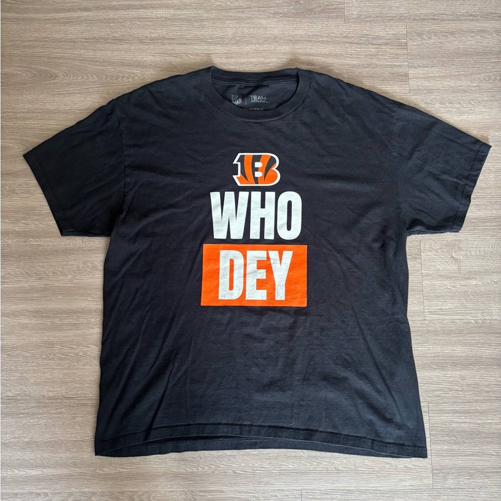 Black NFL Bengals 'Who Dey' T-Shirt